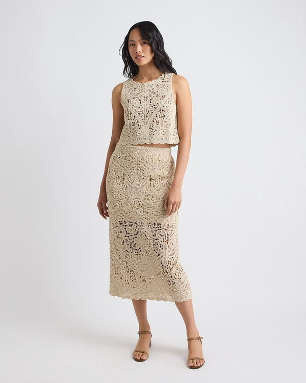 Crochet Straight Maxi Skirt